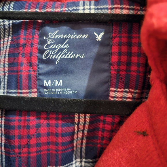 American Eagle Outfitters Wool Blend Double Breasted Peacoat Medium Red - Picture 5 of 16